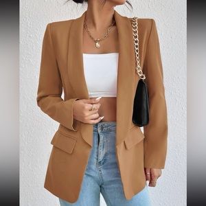 Solid Shawl Collar Blazer